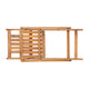 Indoor/Outdoor Acacia Wood Folding Table and 2 Chair Bistro Set in Natural