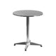 Aluminum |#| 23.5inch Round Aluminum Smooth Top Indoor-Outdoor Table with Base