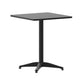 Black |#| 23.5inch Square Metal Smooth Top Indoor-Outdoor Table with Base - Black