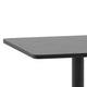 Black |#| 23.5inch Square Metal Smooth Top Indoor-Outdoor Table with Base - Black