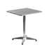 Mellie 23.5'' Square Aluminum Indoor-Outdoor Table with Base