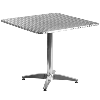 Mellie 31.5'' Square Aluminum Indoor-Outdoor Table with Base