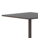 Bronze |#| 31.5inch Square Metal Smooth Top Indoor-Outdoor Table with Base - Bronze