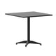 Black |#| 31.5inch Square Metal Smooth Top Indoor-Outdoor Table with Base - Black