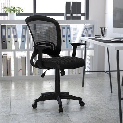 Mid-Back Designer Mesh Swivel Task Office Chair with Arms