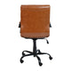 Brown LeatherSoft/Black Frame |#| Mid-Back Brown LeatherSoft Executive Swivel Office Chair with Black Frame/Arms