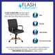 Black LeatherSoft/Rose Gold Frame |#| Mid-Back Black LeatherSoft Executive Swivel Office Chair - Rose Gold Frame/Arms