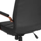 Black LeatherSoft/Rose Gold Frame |#| Mid-Back Black LeatherSoft Executive Swivel Office Chair - Rose Gold Frame/Arms