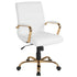 Mid-Back Executive Swivel Office Chair with Metal Frame and Arms