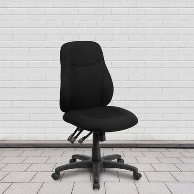 Mid-Back Fabric Multifunction Swivel Ergonomic Task Office Chair with 1.5" Back Adjustment - View 2