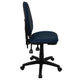 Navy Blue |#| Mid-Back Navy Blue Fabric Multifunction Swivel Ergonomic Task Office Chair