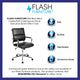 Black |#| Mid-Back Black LeatherSoft Contemporary Panel Executive Swivel Office Chair