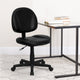 Mid-Back Black LeatherSoft Ergonomic Office Chair w/Adjustable Back Depth