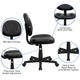 Mid-Back Black LeatherSoft Ergonomic Office Chair w/Adjustable Back Depth
