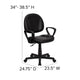 Mid-Back Black LeatherSoft Swivel Ergonomic Task Office Adjustable Chair w/ Arms