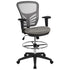 Mid-Back Mesh Ergonomic Drafting Chair with Adjustable Chrome Foot Ring, Adjustable Arms