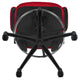 Red Mesh/Black Frame |#| Mid-Back Red Mesh Ergonomic Drafting Chair with Foot Ring and Flip-Up Arms