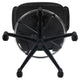 Black Mesh & LeatherSoft/Black Frame |#| Mid-Back Black Mesh Ergonomic Drafting Chair with Foot Ring and Flip-Up Arms