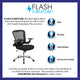Mid-Back Black Mesh Ergonomic Office Chair with Height Adjustable Flip-Up Arms