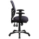 Dark Gray/Black Frame |#| Mid-Back Dk Gray Mesh Multifunction Ergonomic Office Chair with Adjustable Arms