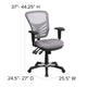 Gray/Black Frame |#| Mid-Back Gray Mesh Multifunction Ergonomic Office Chair with Adjustable Arms