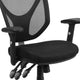 Mid-Back Black Mesh Multifunction Swivel Task Office Chair with Adjustable Arms