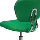 Bright Green |#| Mid-Back Bright Green Mesh Padded Swivel Task Office Chair with Chrome Base