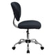 Gray |#| Mid-Back Gray Mesh Padded Swivel Task Office Chair with Chrome Base