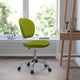 Apple Green |#| Mid-Back Apple Green Mesh Padded Swivel Task Office Chair with Chrome Base