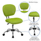 Apple Green |#| Mid-Back Apple Green Mesh Padded Swivel Task Office Chair with Chrome Base