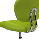 Apple Green |#| Mid-Back Apple Green Mesh Padded Swivel Task Office Chair with Chrome Base