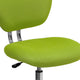 Apple Green |#| Mid-Back Apple Green Mesh Padded Swivel Task Office Chair with Chrome Base