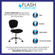 Black |#| Mid-Back Black Mesh Padded Swivel Task Office Chair with Chrome Base