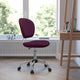 Burgundy |#| Mid-Back Burgundy Mesh Padded Swivel Task Office Chair with Chrome Base