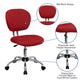 Red |#| Mid-Back Red Mesh Padded Swivel Task Office Chair with Chrome Base