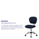 Navy |#| Mid-Back Navy Mesh Padded Swivel Task Office Chair with Chrome Base