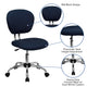 Navy |#| Mid-Back Navy Mesh Padded Swivel Task Office Chair with Chrome Base