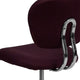 Burgundy |#| Mid-Back Burgundy Mesh Padded Swivel Task Office Chair with Chrome Base