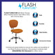 Orange |#| Mid-Back Orange Mesh Padded Swivel Task Office Chair with Chrome Base