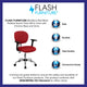 Red |#| Mid-Back Red Mesh Padded Swivel Task Office Chair with Chrome Base and Arms