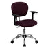 Mid-Back Mesh Padded Swivel Task Office Chair with Chrome Base and Arms