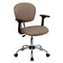 Mid-Back Mesh Padded Swivel Task Office Chair with Chrome Base and Arms