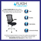 Black Mesh/White Frame |#| Mid-Back Black Mesh Ergonomic Task Office Chair, White Frame - Flip-Up Arms