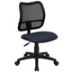 Navy Blue |#| Mid-Back Navy Blue Mesh Adjustable Height Swivel Task Office Chair