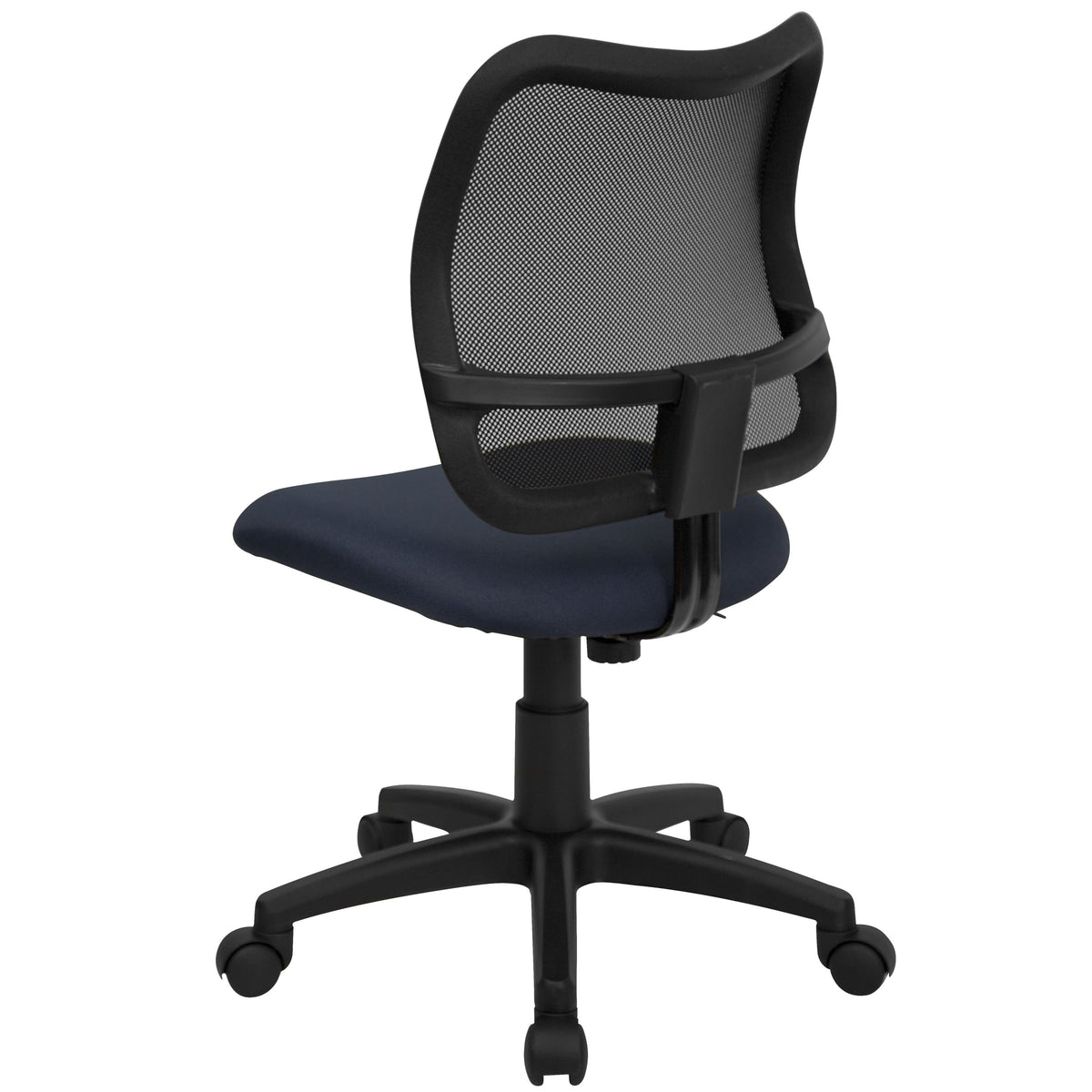 Navy Blue |#| Mid-Back Navy Blue Mesh Adjustable Height Swivel Task Office Chair