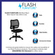 Black |#| Mid-Back Black Mesh Swivel Task Office Chair with Waterfall Front Seat