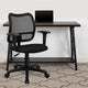 Black |#| Mid-Back Black Mesh Swivel Task Office Chair with Adjustable Height and Arms