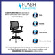 Black |#| Mid-Back Black Mesh Swivel Task Office Chair with Adjustable Height and Arms