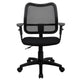 Black |#| Mid-Back Black Mesh Swivel Task Office Chair with Adjustable Height and Arms