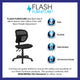 Black |#| Mid-Back Black Mesh Swivel Task Office Chair with Back Height Adjustment